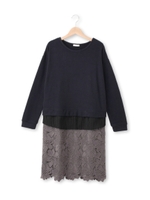 レースドッキングワンピース/オフホワイト(003)