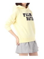 ロゴ入り裏毛パーカー/イエロー(032)