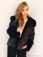 ワイドスリーブフレアフェイクムートンコート/BEG