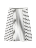 [L]メモリーストライプスカート/ホワイト(302)