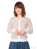 【3/26放送ヒルナンデス！紹介商品】ガンガンカーディガン ストライプ/Off White