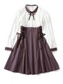 【スキヤキ】アリス学院 学院生活ワンピース：家庭科室で魔法の調理実習/ボルドー×ネイビーストライプ