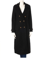 ウールロングコート/キャメル