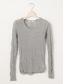 クルーネックプル/杢グレー