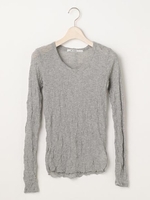 クルーネックプル/杢グレー