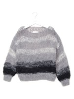 スカシボーダーニットプルオーバー/GRY