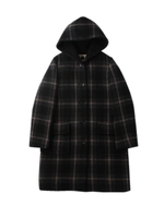 ダブルクロスチェックコート/ブラック(219)