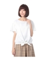 前結びビッグスリーブブラウス/ホワイト(002)