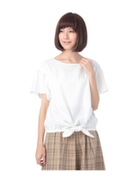 前結びビッグスリーブブラウス/ホワイト(002)