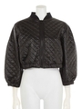 Back heart Quilting Jacket/ブラック