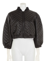 Back heart Quilting Jacket/ブラック