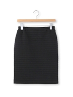 ふくれボーダータイトスカート/ネイビー(393)