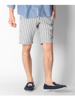 ストライプ裏毛ショート丈パンツ/チャコールグレー(314)