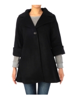 ビックカラーミドルコート/ブラック(019)