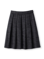 ファンシーツイードソフトプリーツスカート/ブラック(019)