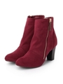 フェイクスエードショートブーツ/ワインレッド(063)
