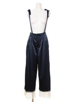 レースサテン2wayフレアパンツ/NAVY