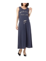 刺繍ロゴマキシワンピース/ネイビー(093)