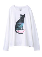 DREAMING CAT L/S TEE/ホワイト