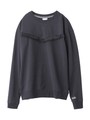 FRINGE SWEAT TOP/ブラック