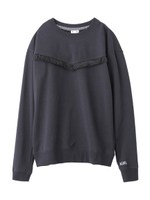 FRINGE SWEAT TOP/ブラック