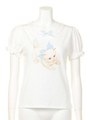 おりぼんねこプリントTee/白