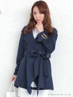 ヘムトレンチコート/ネイビー