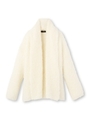 モヘヤ混ループヤーンニットカーディガン/ホワイト(002)