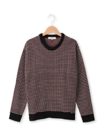 三配色MIXニット/ブラック(519)