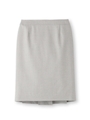 [T]サキソニーウールバックプリーツスカート/ライトグレー(911)