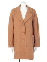 【anap mimpi】チェックチェスターコート/ベージュ(005)