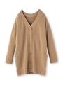 カシミヤロングカーディガン/キャメル(041)