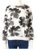 モノトーンフラワートップス/ホワイト