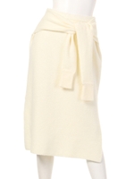 カーデ付ロングSK/オフホワイト