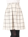 シャギーチェックタックスカート/オフホワイト