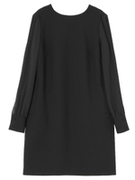 スリーブスリットワンピース/ブラック