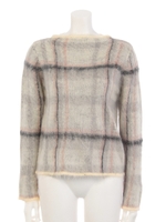 チェックKnitボトルネックプルオーバー/BKmix