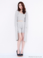 ニットビスチェ3点セットアップ/ピンクベージュ