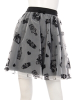 パフュームオーガンジプチリボンSK/アイボリー