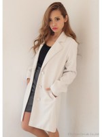 リップルシンプルコート/O/WHT