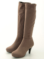 【vanitybeauty】【ストレッチ】美脚プレーンブーツ/オークスエード