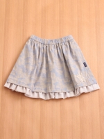 オリジナルフラワープリント スカート/サックス