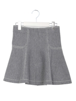 ニットトロンプルイユスカート/グレー