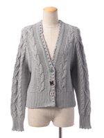 ビジューケーブルカーデ/ライトブルー