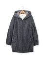 フーデットジップボアコート/ダークグレー(013)