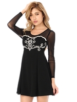 フロントビジューワンピース/BLACK