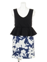 Mood FlowerペプラムOP/ネイビー