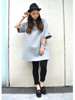 SPORTY SWEAT BIG TOP/アッシュ