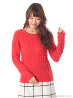 ケーブルニット/オフホワイト