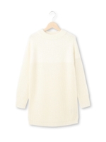 シャギー切り替えニットプルオーバー/ホワイト(002)